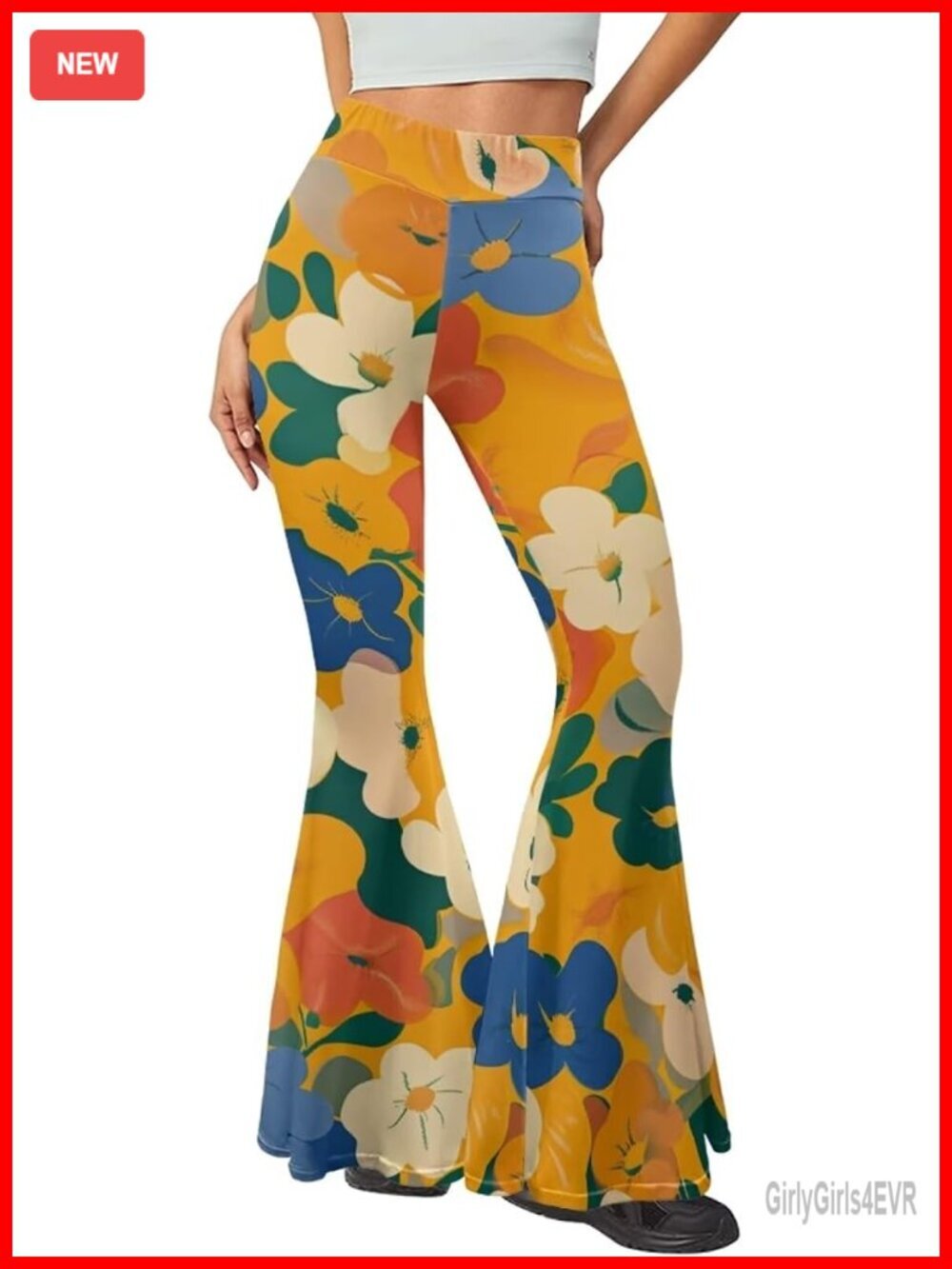 High Waisted Flare Yoga Pants Bell Bottoms Stretch Trousers